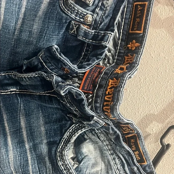 Rock Revival Faded Blue Straight Leg Jeans - Picture 3 of 8